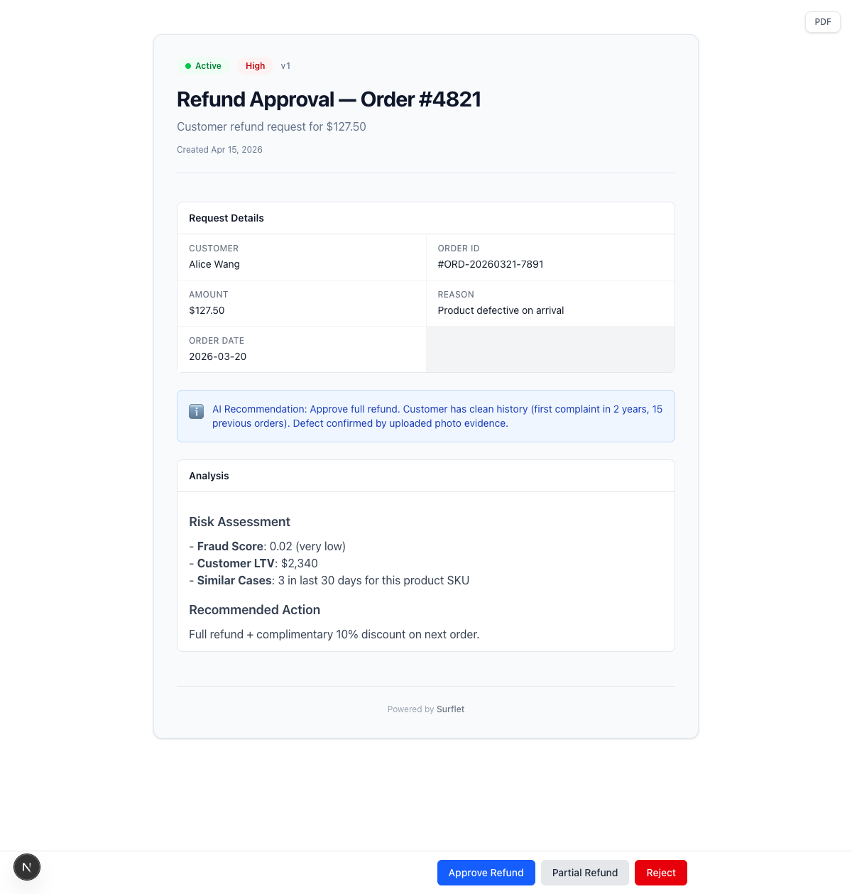 Refund Approval